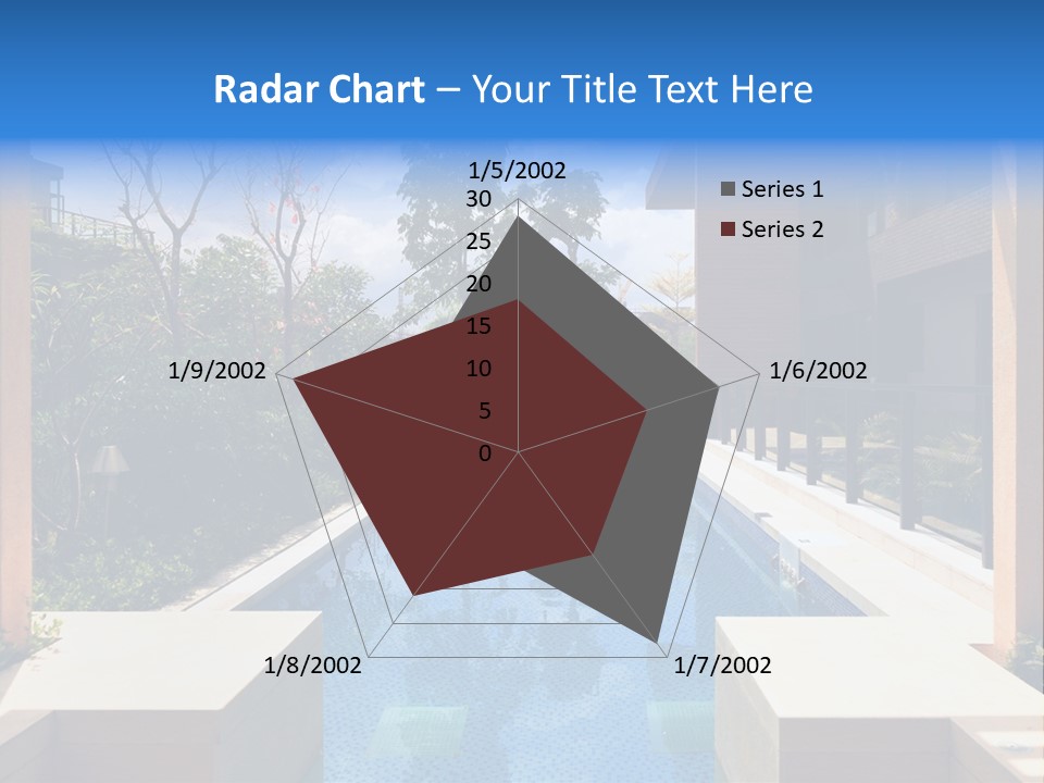 Apartment Pool Relaxation PowerPoint Template
