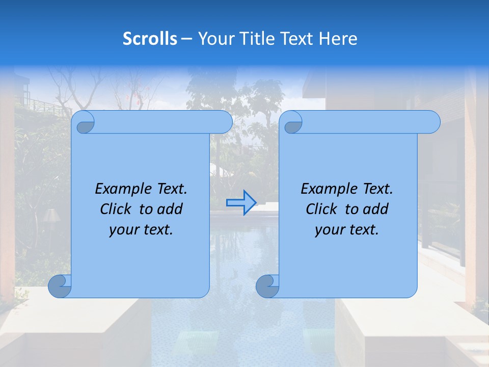 Apartment Pool Relaxation PowerPoint Template