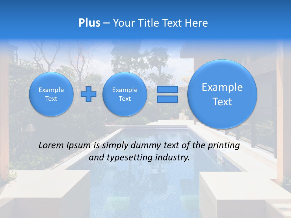 Apartment Pool Relaxation PowerPoint Template