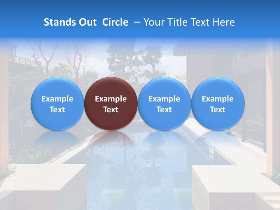 Apartment Pool Relaxation PowerPoint Template