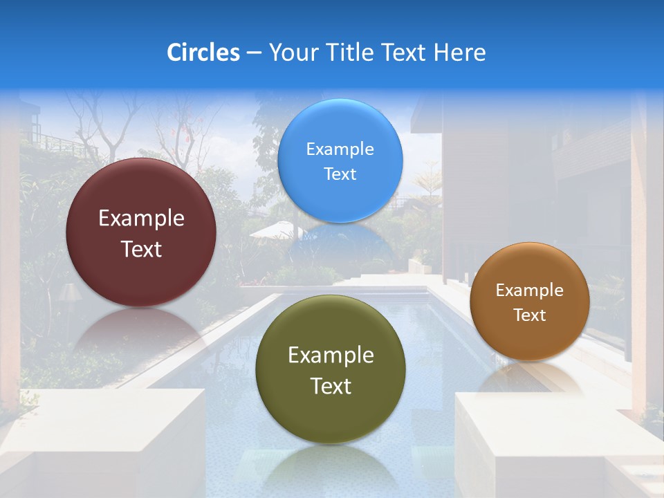 Apartment Pool Relaxation PowerPoint Template