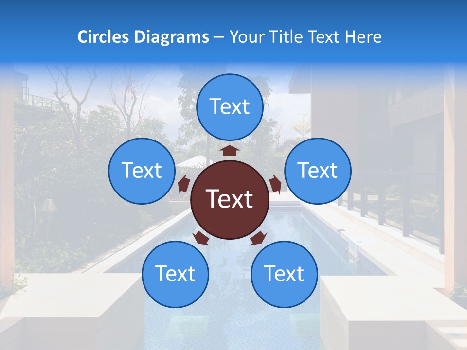 Apartment Pool Relaxation PowerPoint Template