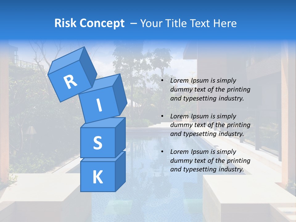 Apartment Pool Relaxation PowerPoint Template