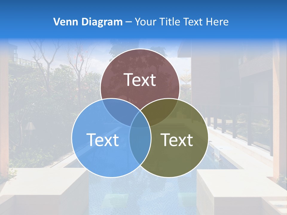 Apartment Pool Relaxation PowerPoint Template