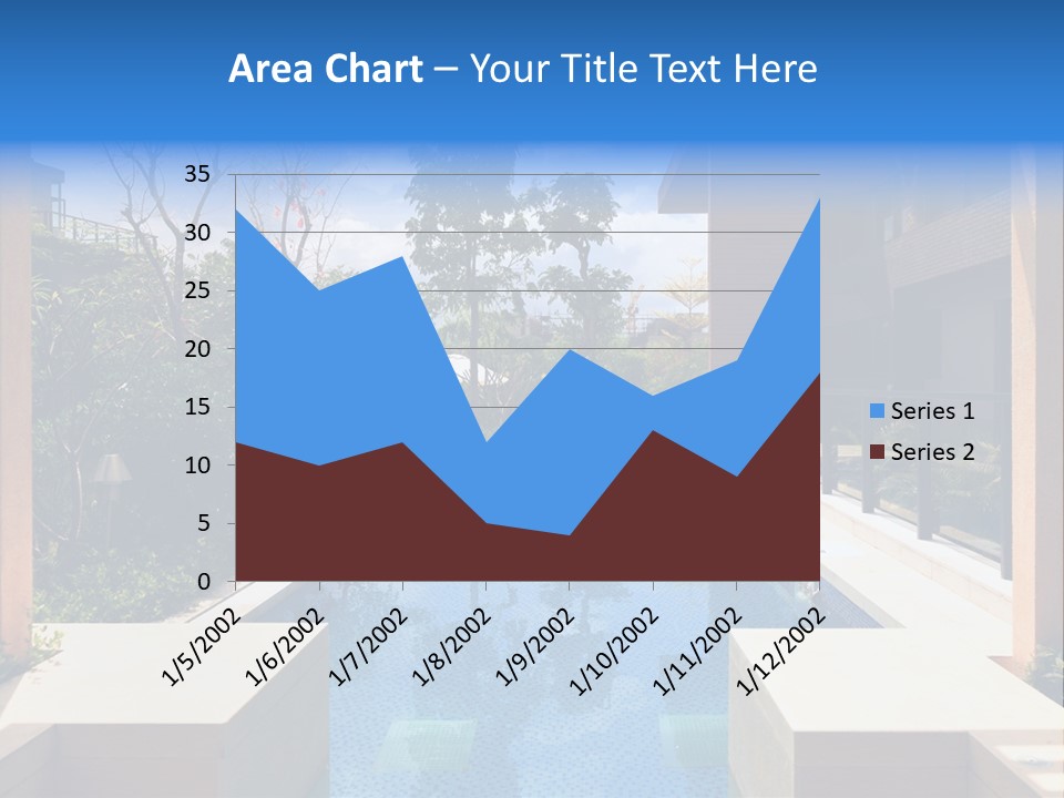 Apartment Pool Relaxation PowerPoint Template