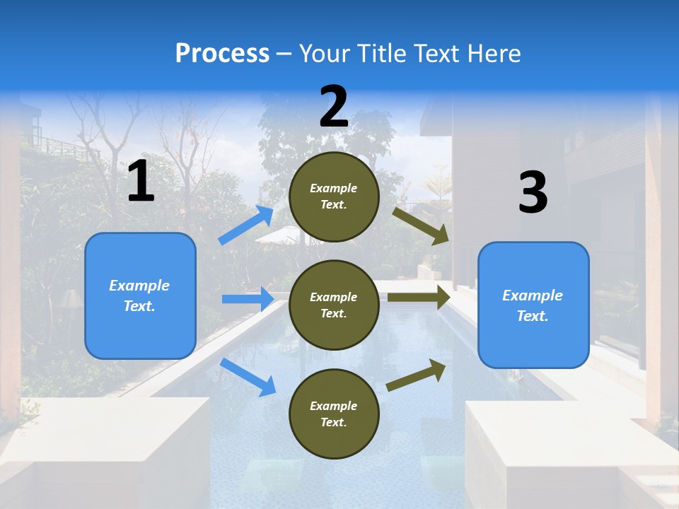 Apartment Pool Relaxation PowerPoint Template