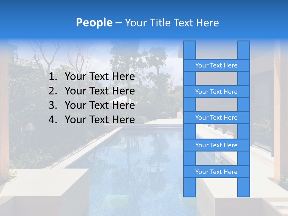Apartment Pool Relaxation PowerPoint Template
