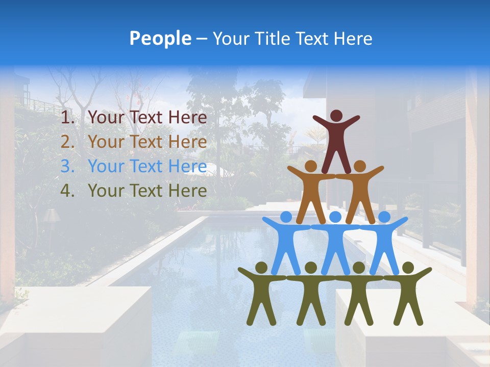 Apartment Pool Relaxation PowerPoint Template