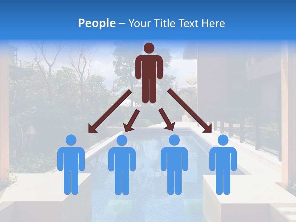 Apartment Pool Relaxation PowerPoint Template