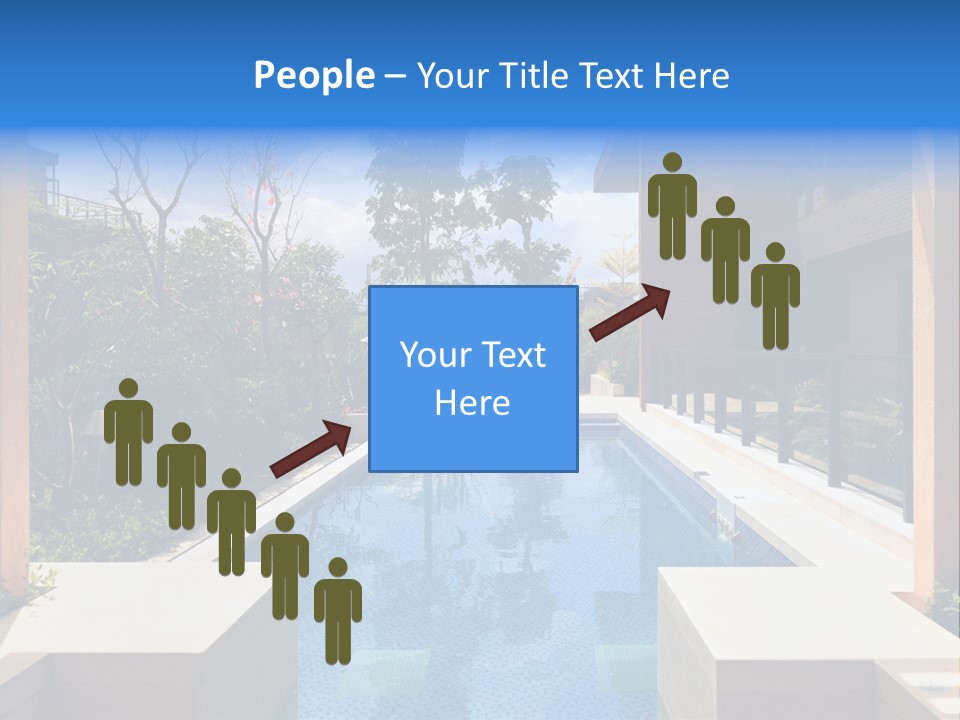 Apartment Pool Relaxation PowerPoint Template