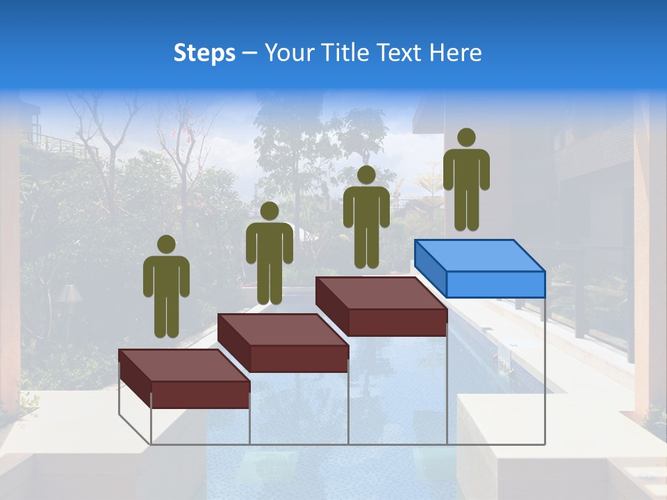 Apartment Pool Relaxation PowerPoint Template