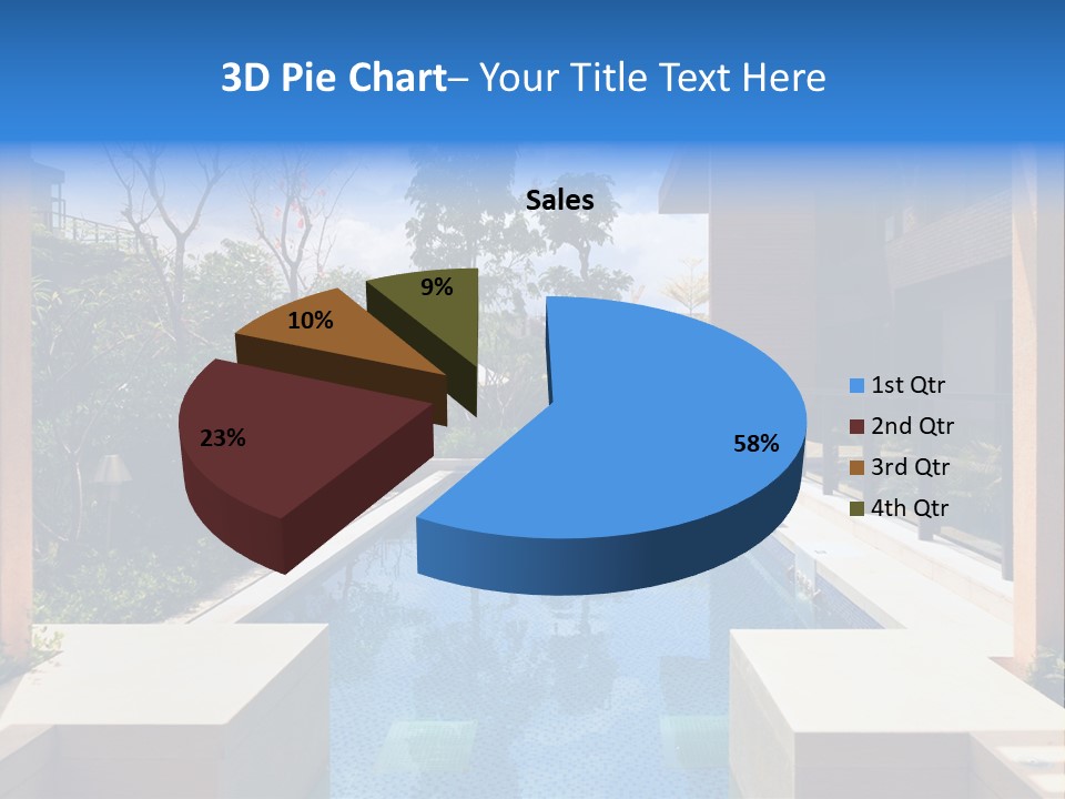 Apartment Pool Relaxation PowerPoint Template