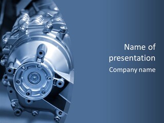 Blue Transmission Transfer PowerPoint Template