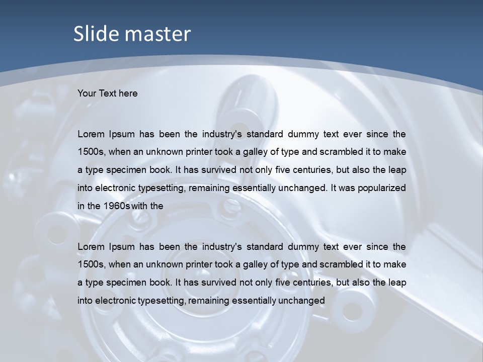 Blue Transmission Transfer PowerPoint Template