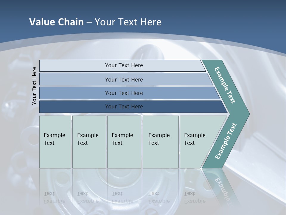 Blue Transmission Transfer PowerPoint Template