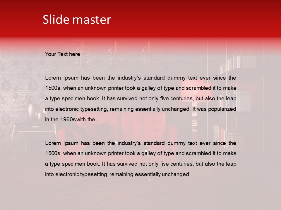 Room Furniture Leather PowerPoint Template