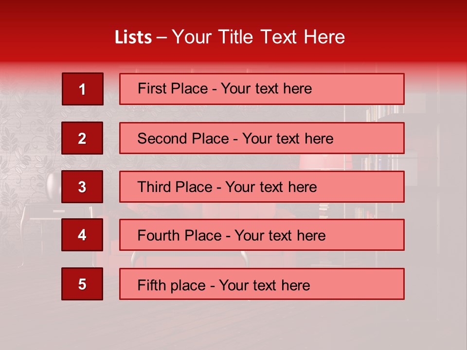 Room Furniture Leather PowerPoint Template
