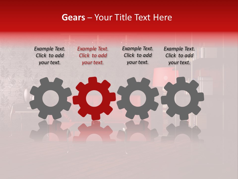 Room Furniture Leather PowerPoint Template