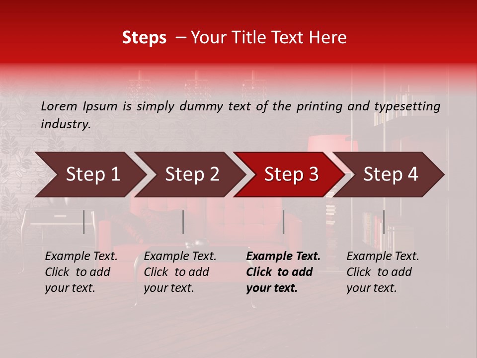 Room Furniture Leather PowerPoint Template