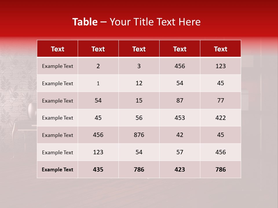 Room Furniture Leather PowerPoint Template