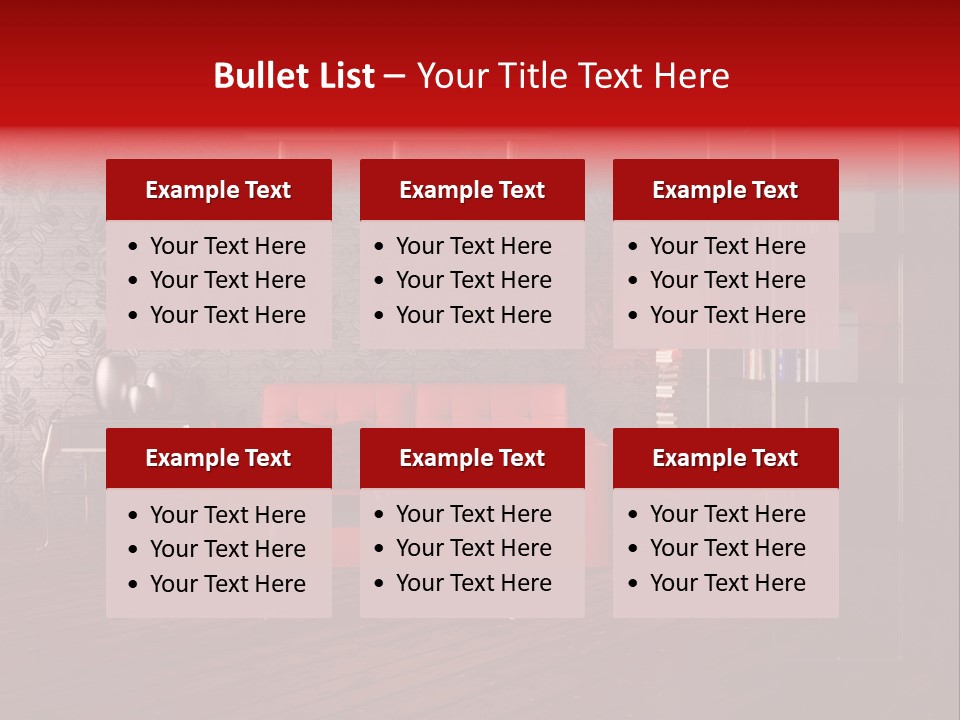 Room Furniture Leather PowerPoint Template