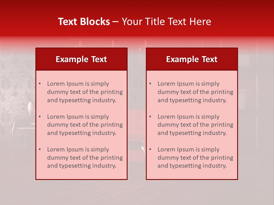 Room Furniture Leather PowerPoint Template