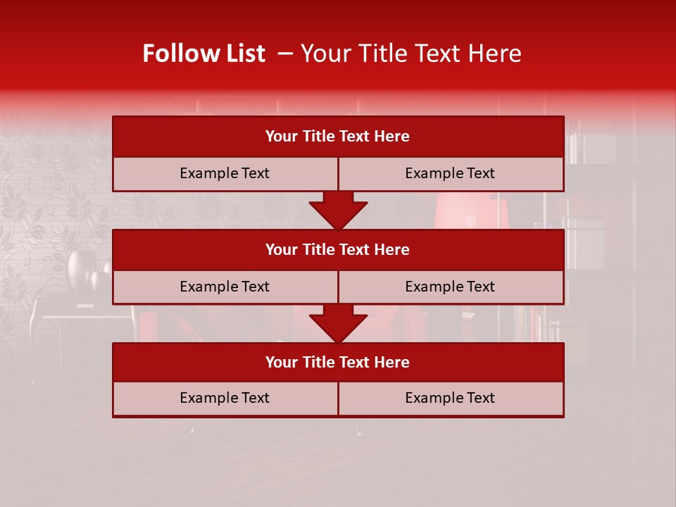 Room Furniture Leather PowerPoint Template