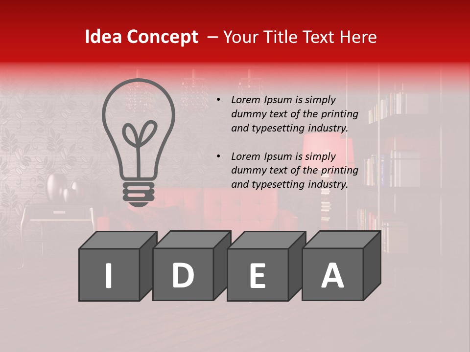 Room Furniture Leather PowerPoint Template