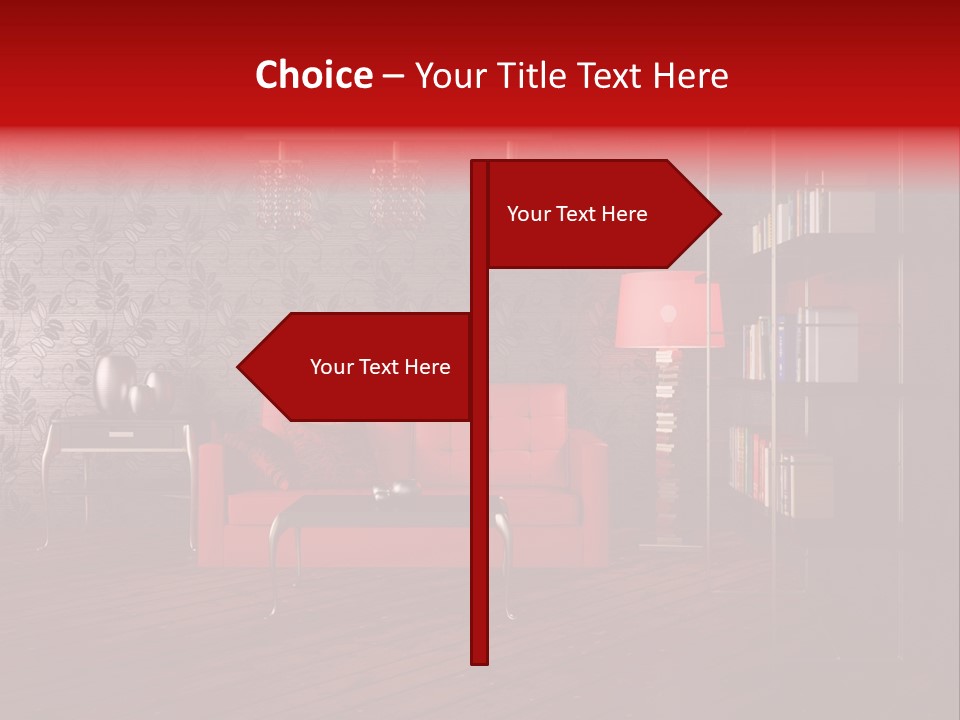 Room Furniture Leather PowerPoint Template