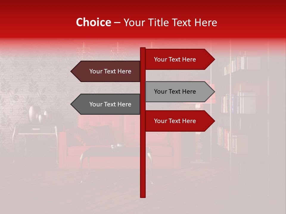 Room Furniture Leather PowerPoint Template