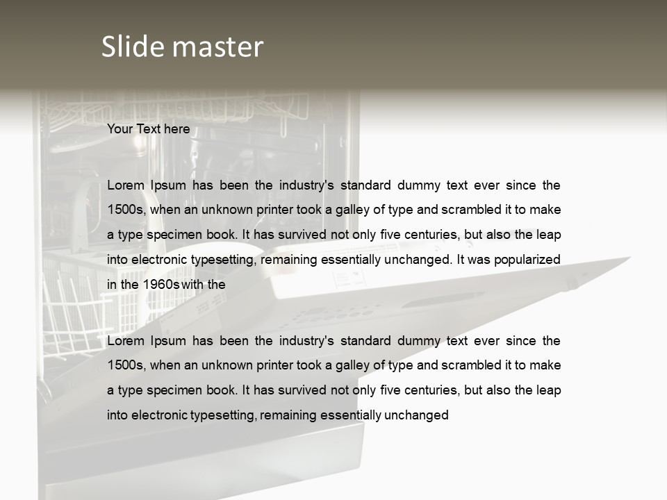 Vacuum Kitchenware House PowerPoint Template