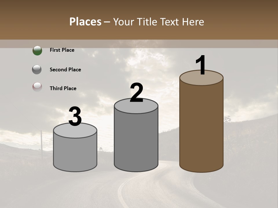 Nightfall Sky Route PowerPoint Template