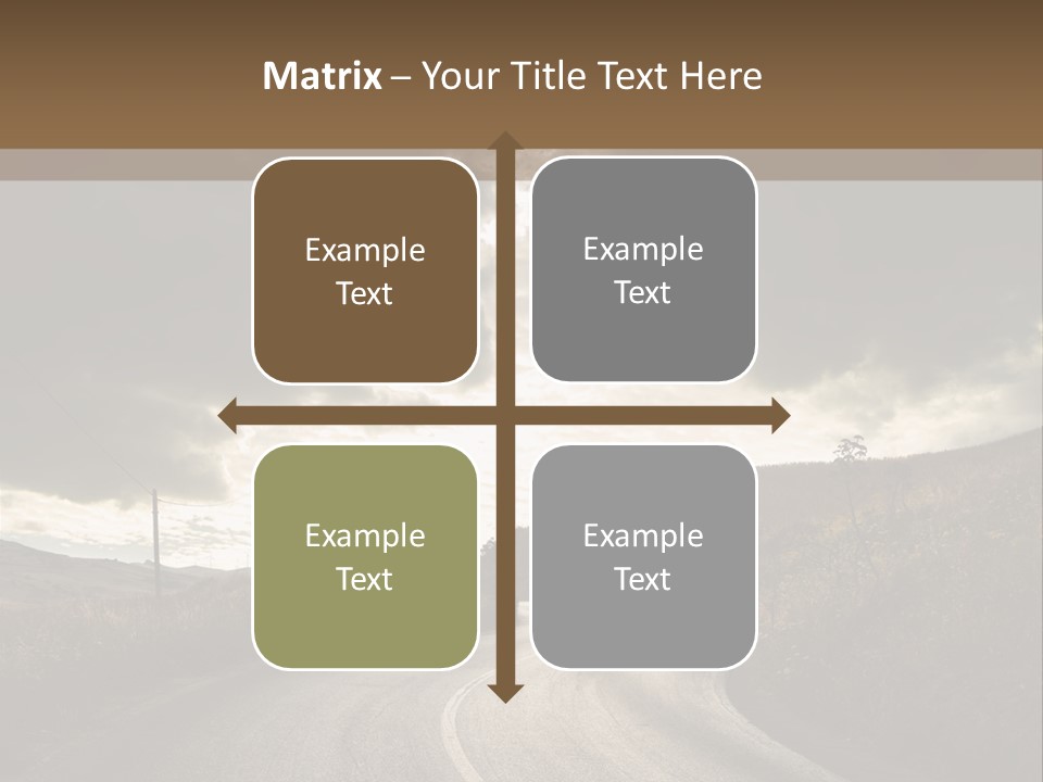 Nightfall Sky Route PowerPoint Template