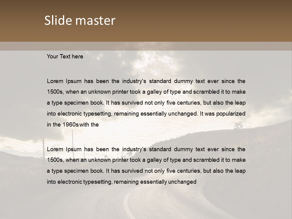 Nightfall Sky Route PowerPoint Template