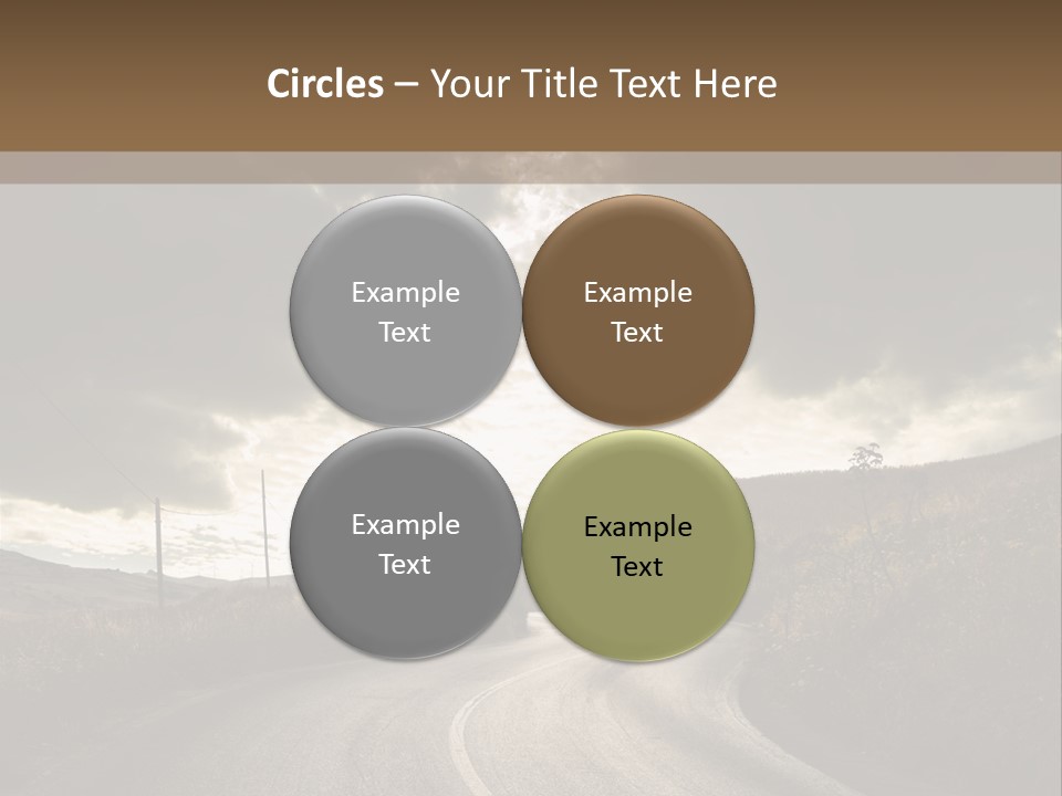 Nightfall Sky Route PowerPoint Template