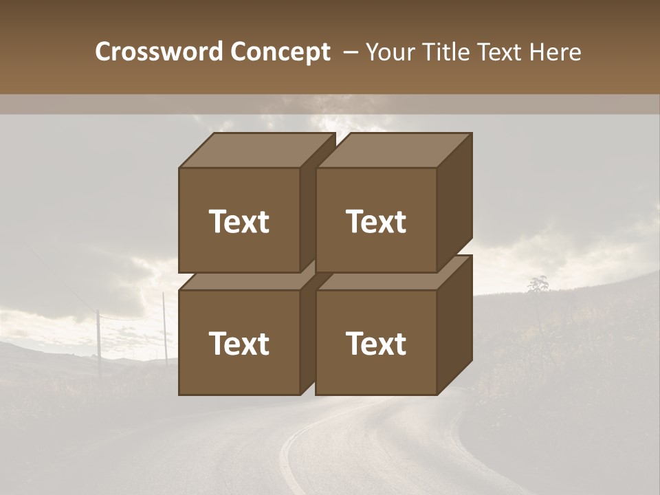 Nightfall Sky Route PowerPoint Template