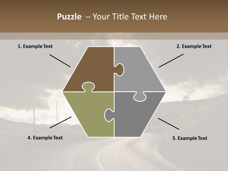 Nightfall Sky Route PowerPoint Template