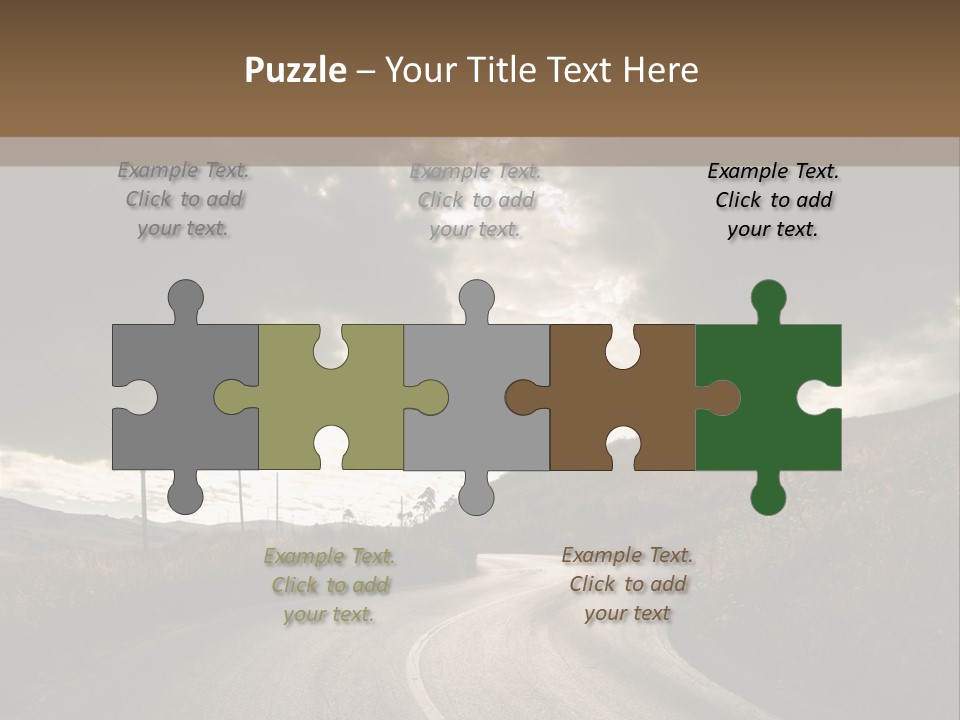 Nightfall Sky Route PowerPoint Template
