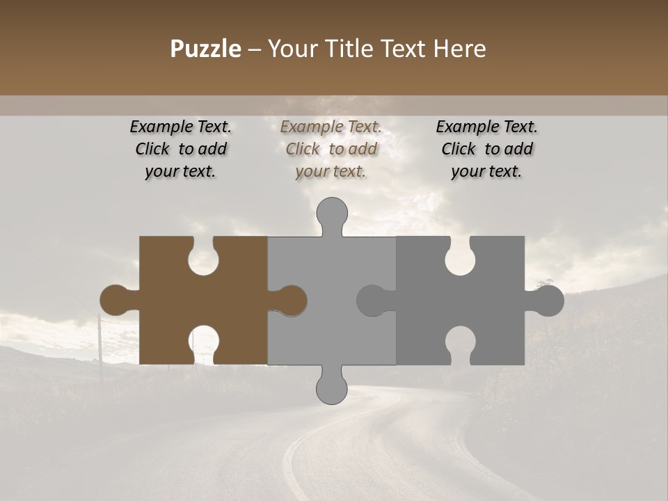 Nightfall Sky Route PowerPoint Template