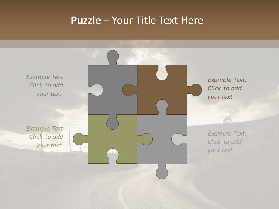Nightfall Sky Route PowerPoint Template