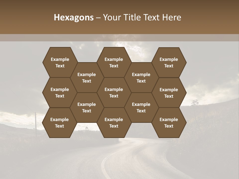 Nightfall Sky Route PowerPoint Template