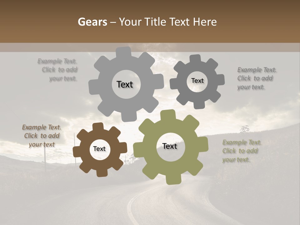 Nightfall Sky Route PowerPoint Template