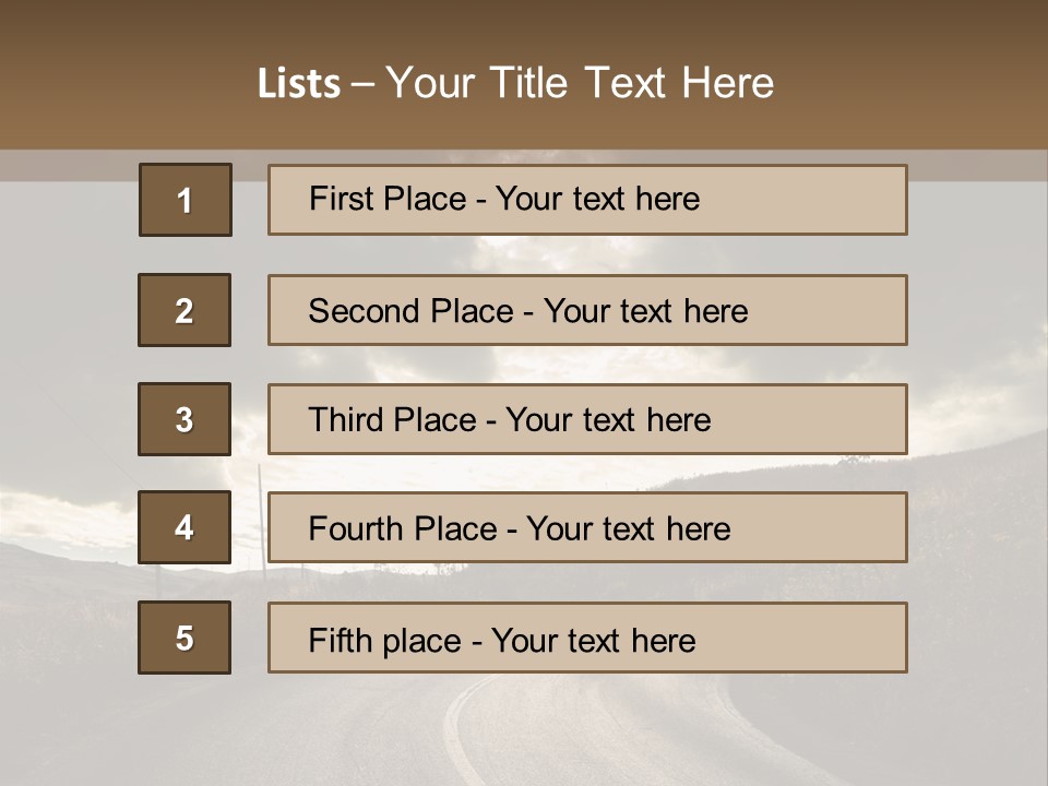 Nightfall Sky Route PowerPoint Template