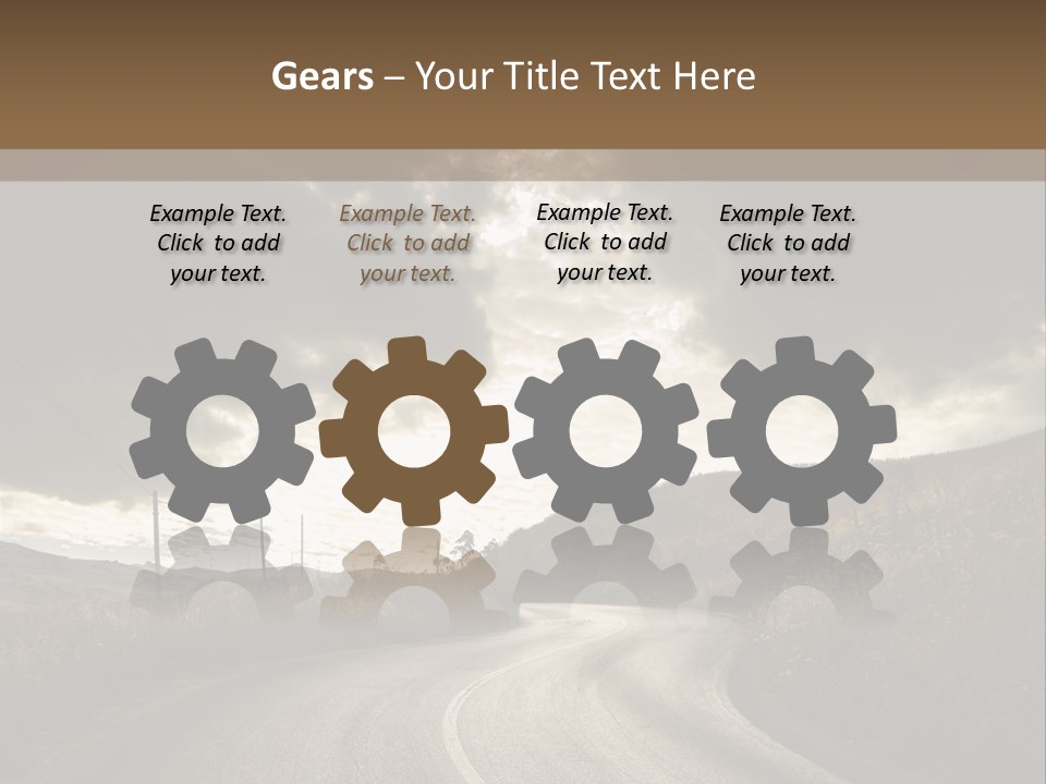 Nightfall Sky Route PowerPoint Template