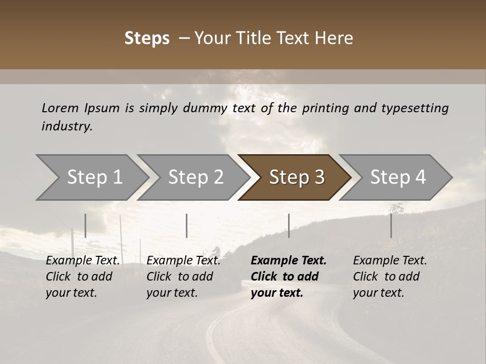 Nightfall Sky Route PowerPoint Template