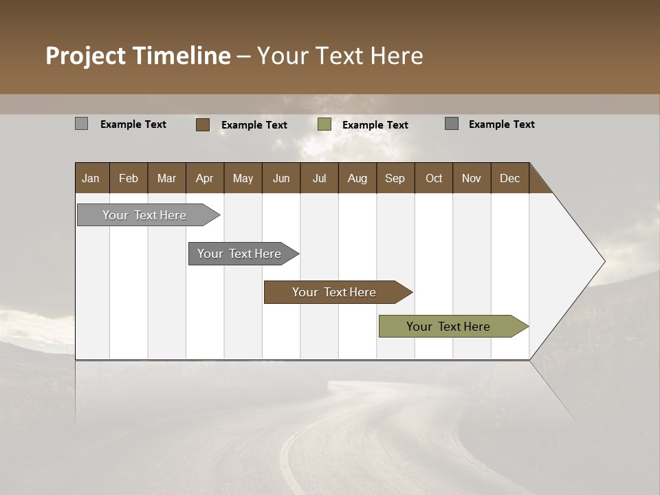 Nightfall Sky Route PowerPoint Template