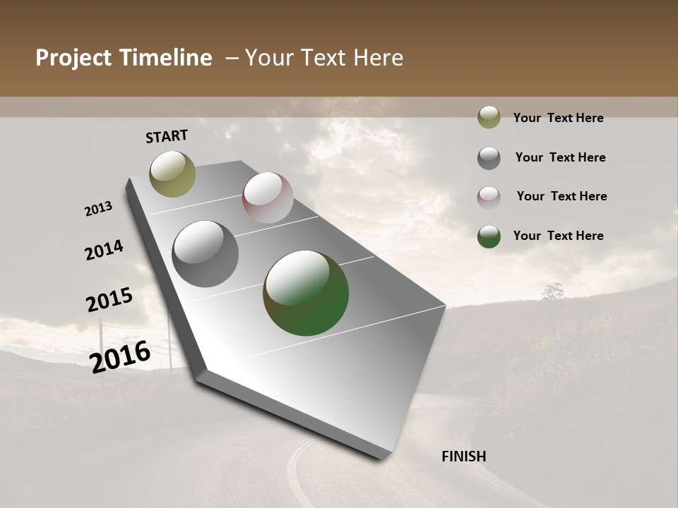Nightfall Sky Route PowerPoint Template