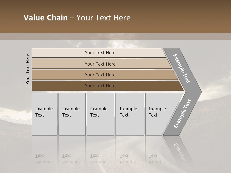 Nightfall Sky Route PowerPoint Template