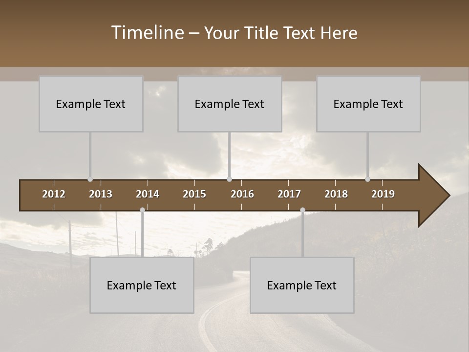 Nightfall Sky Route PowerPoint Template