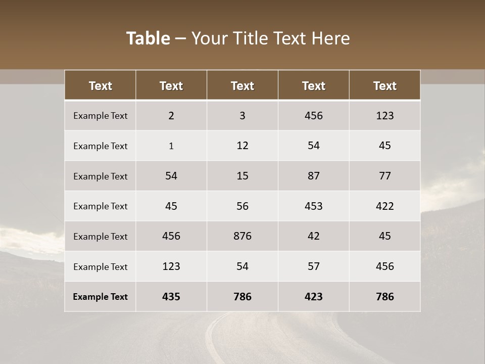 Nightfall Sky Route PowerPoint Template